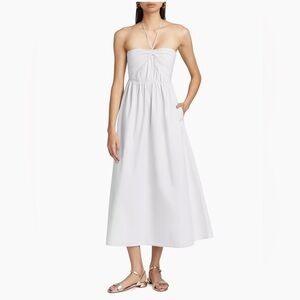 Xirena Adilyn Cotton Halterneck Midi-Dress White L
